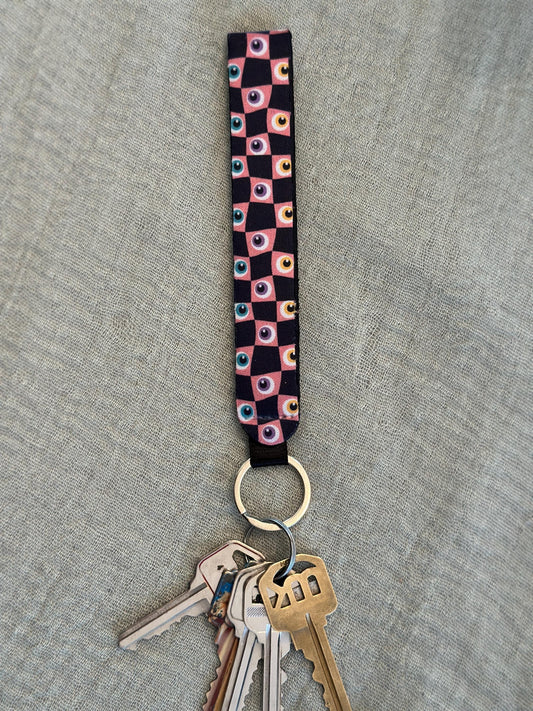 Spooky Wristlet Keychain – Creepy Key Fob, Goth & Witchy Wrist Strap for Keys or Bags