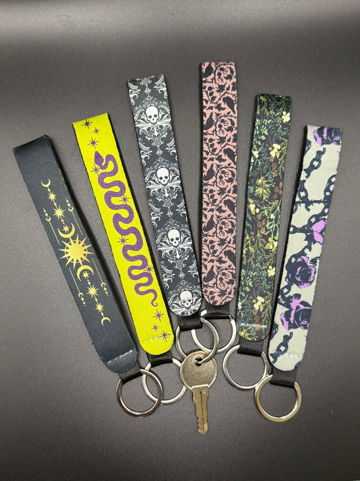 Spooky Wristlet Keychain – Creepy Key Fob, Goth & Witchy Wrist Strap for Keys or Bags