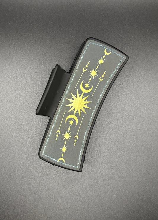 Acrylic Claw Clip, Photo Hair Clip, Goth or Spooky Design Option