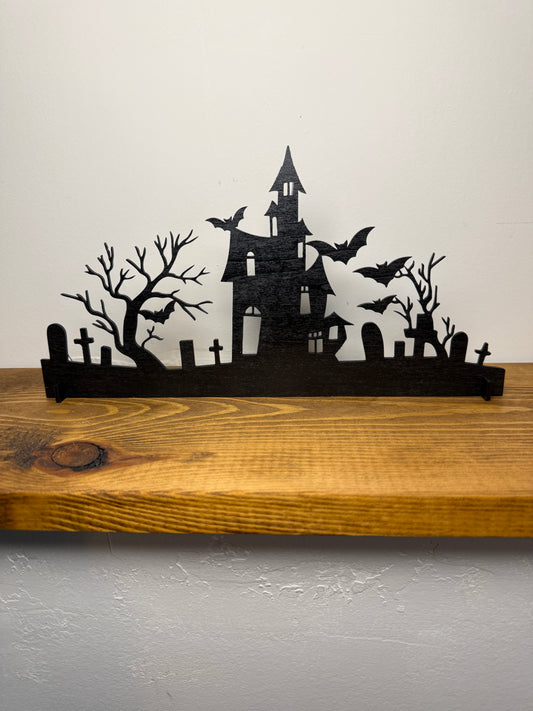 Halloween Haunted House Silhouette Display Light