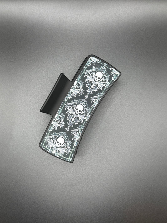 Skulls Acrylic Claw Clip - Gothic Statement Hair Clip