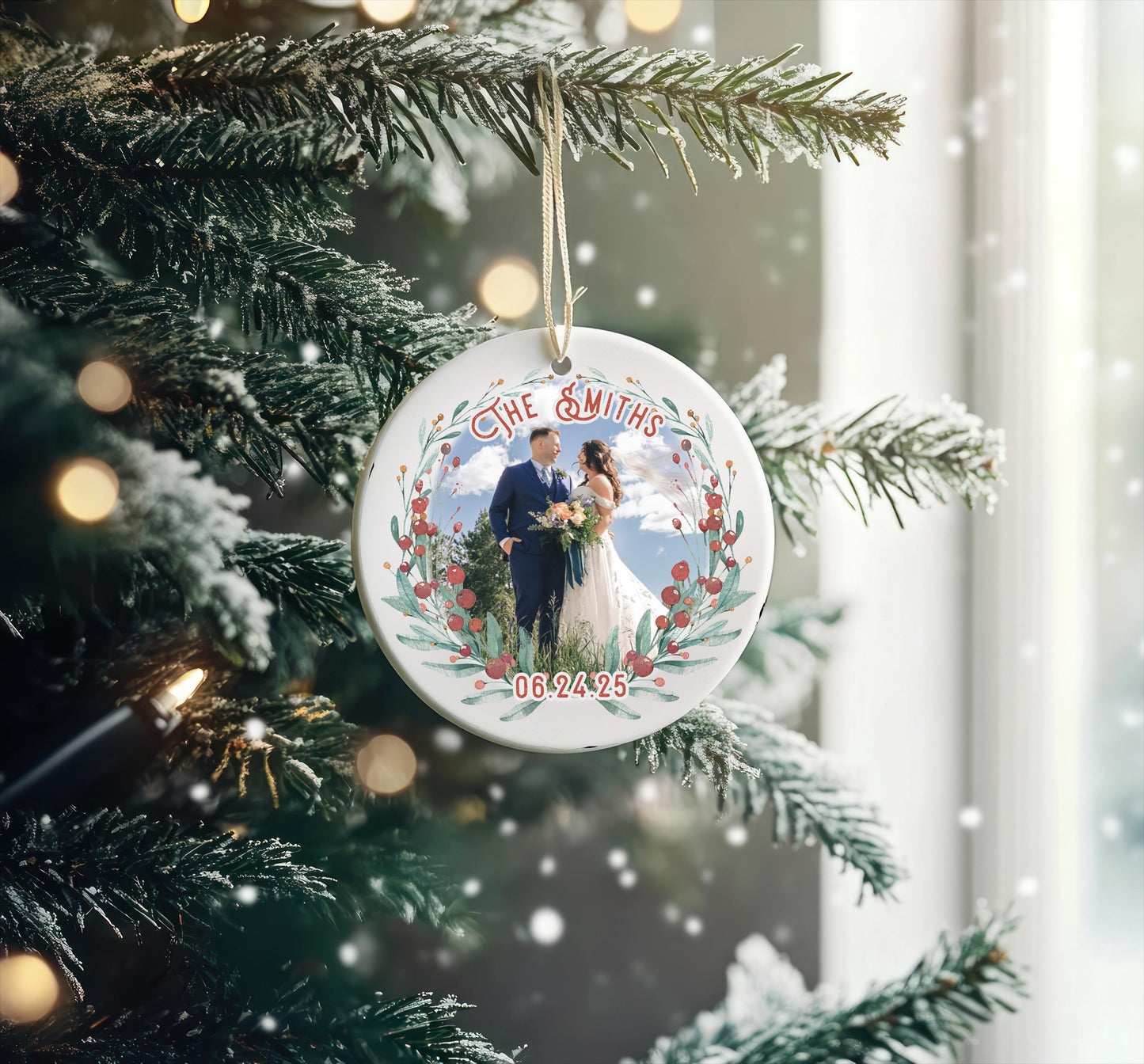 Custom Ceramic Photo Ornament - Personalized Keepsake