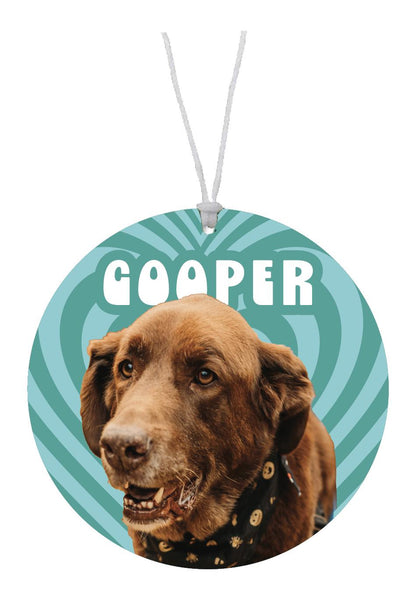 Custom Dog Photo Air Freshener - Personalized Car Decor