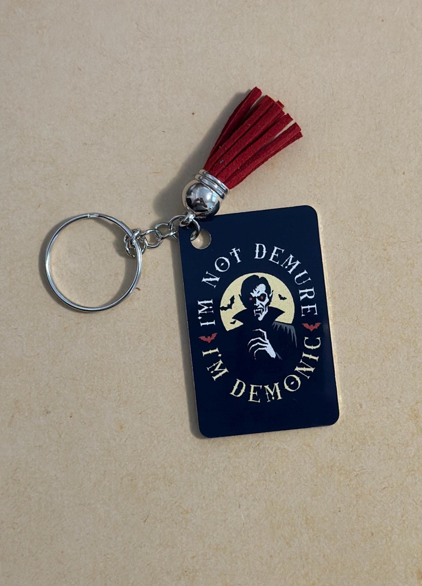 Spooky Custom Keychain – Dark Humor Designs