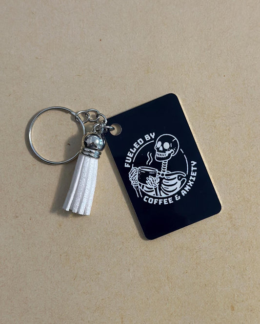 Spooky Custom Keychain – Dark Humor Designs, Business Logo or QR Code