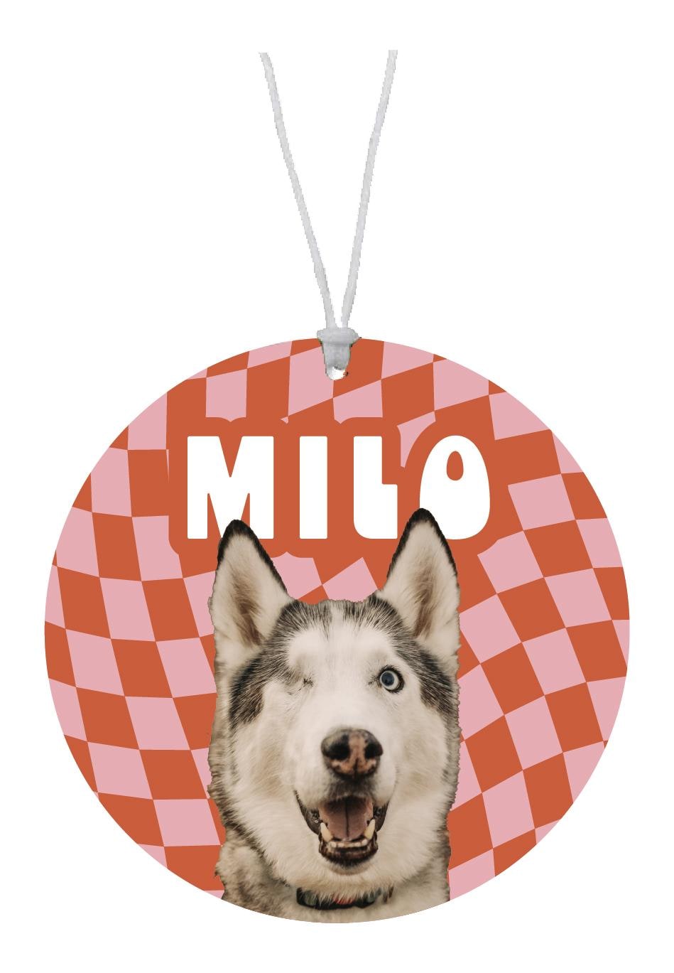 Custom Dog Photo Air Freshener - Personalized Car Decor