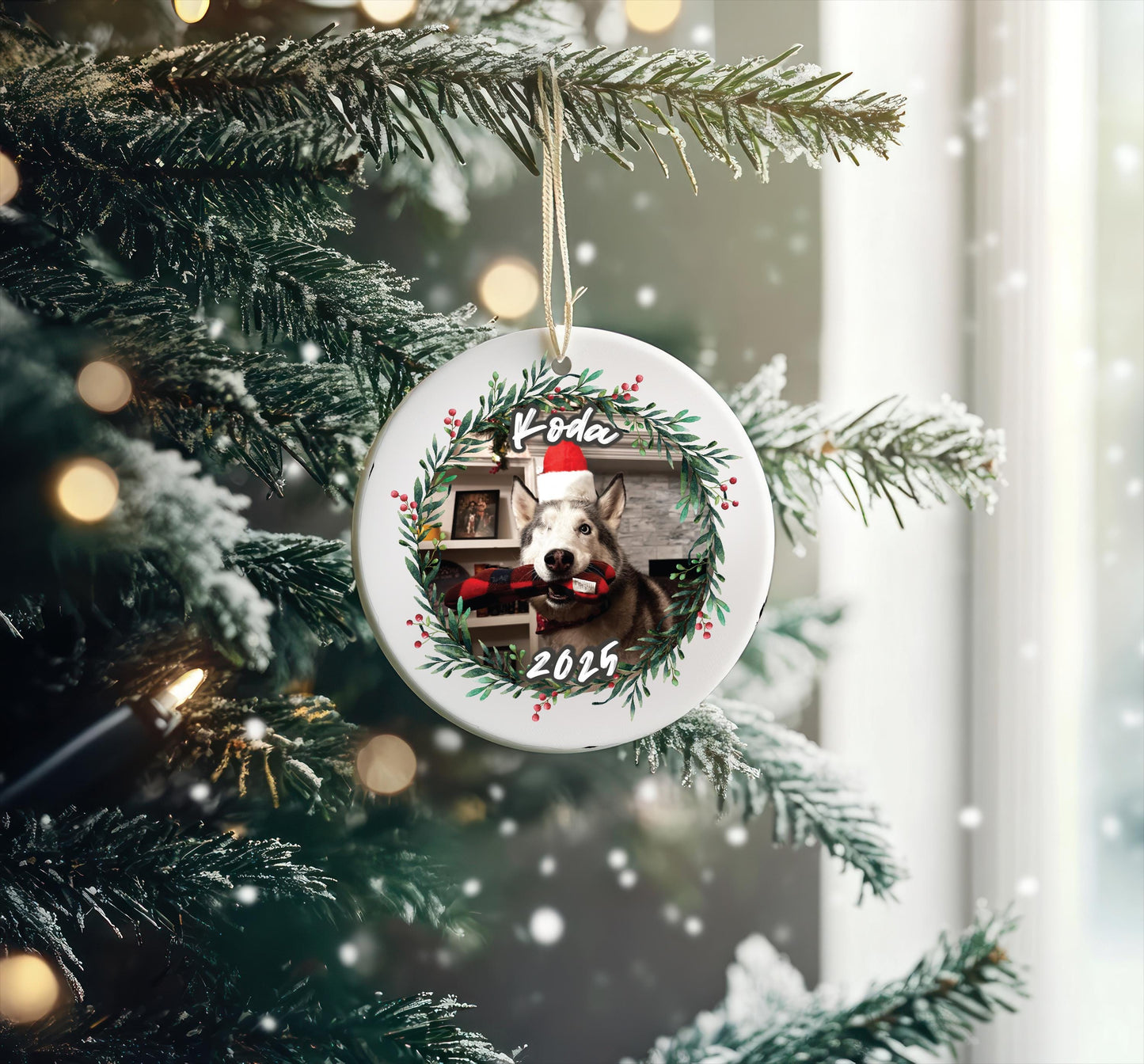 Custom Ceramic Photo Ornament - Personalized Keepsake