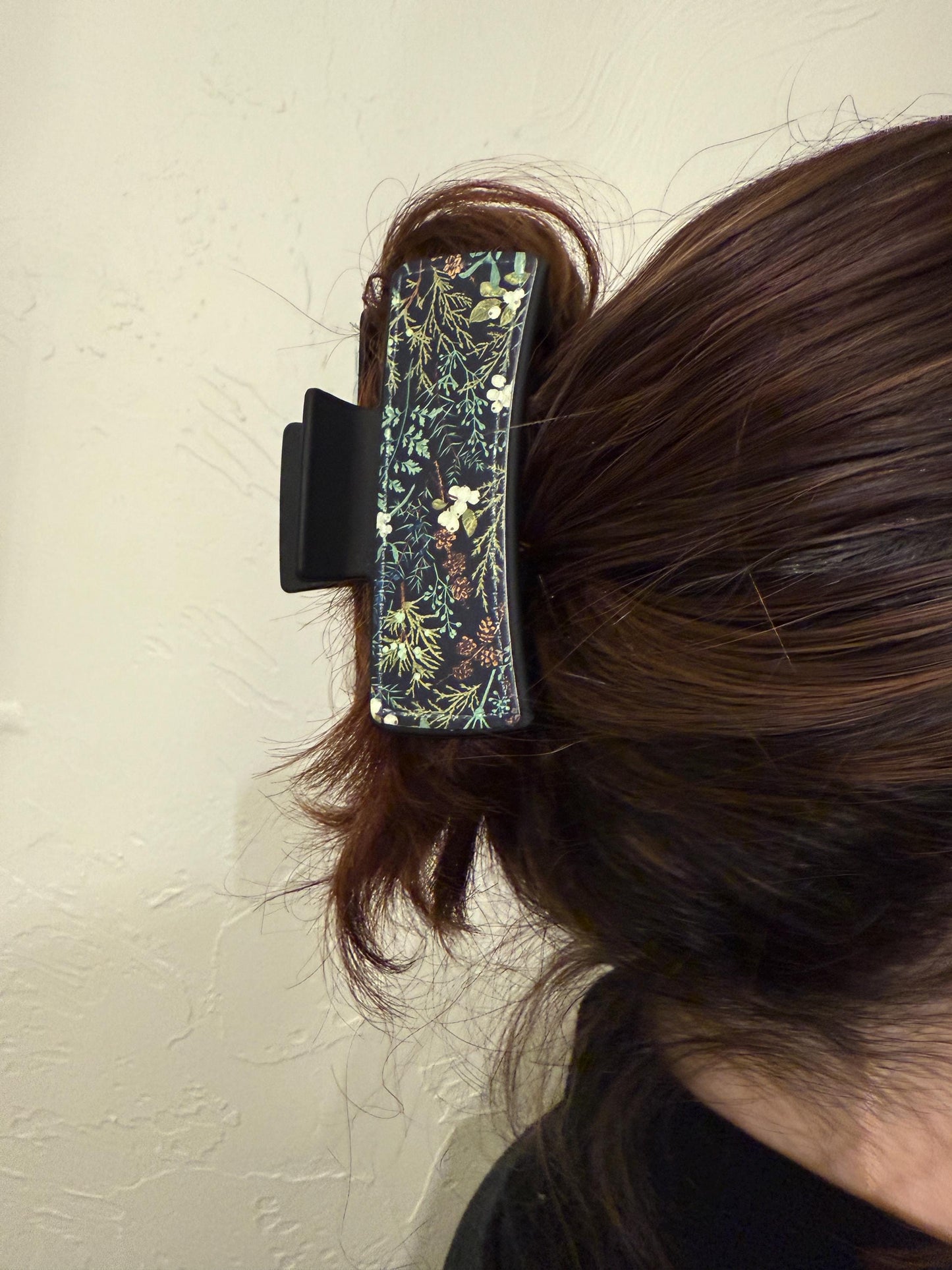 Acrylic Claw Clip, Photo Hair Clip, Goth or Spooky Design Option