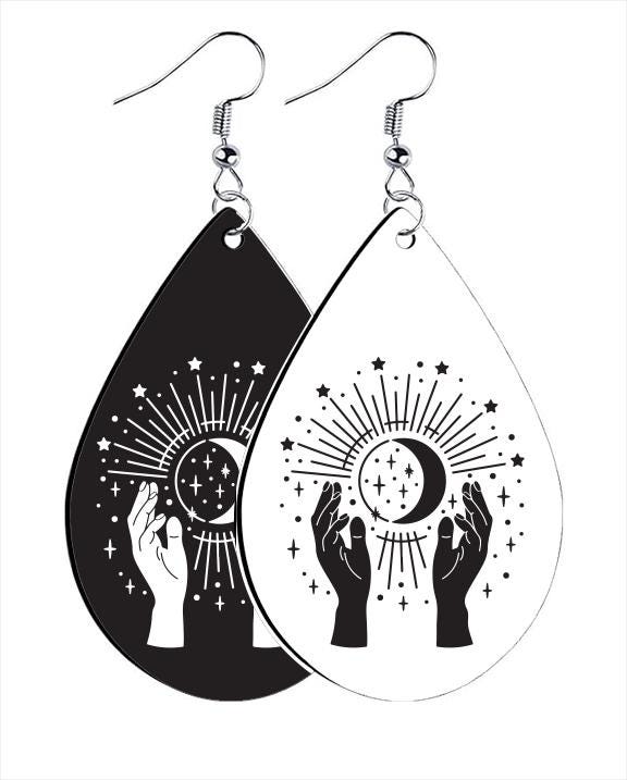 Personalized Spooky Earrings – Custom Goth Dangle Drops, Ravens, Potions, Pride Flag