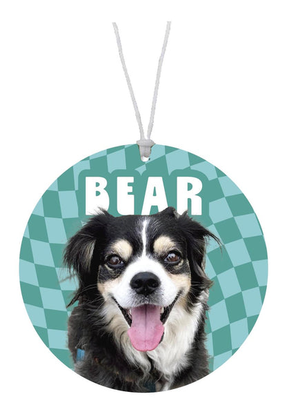 Custom Dog Photo Air Freshener - Personalized Car Decor