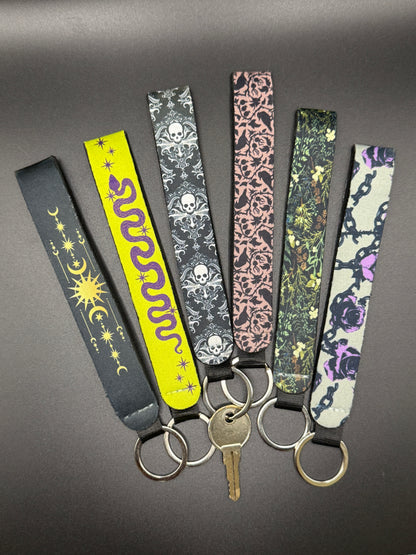 Spooky Wristlet Keychain – Creepy Key Fob, Goth & Witchy Wrist Strap for Keys or Bags