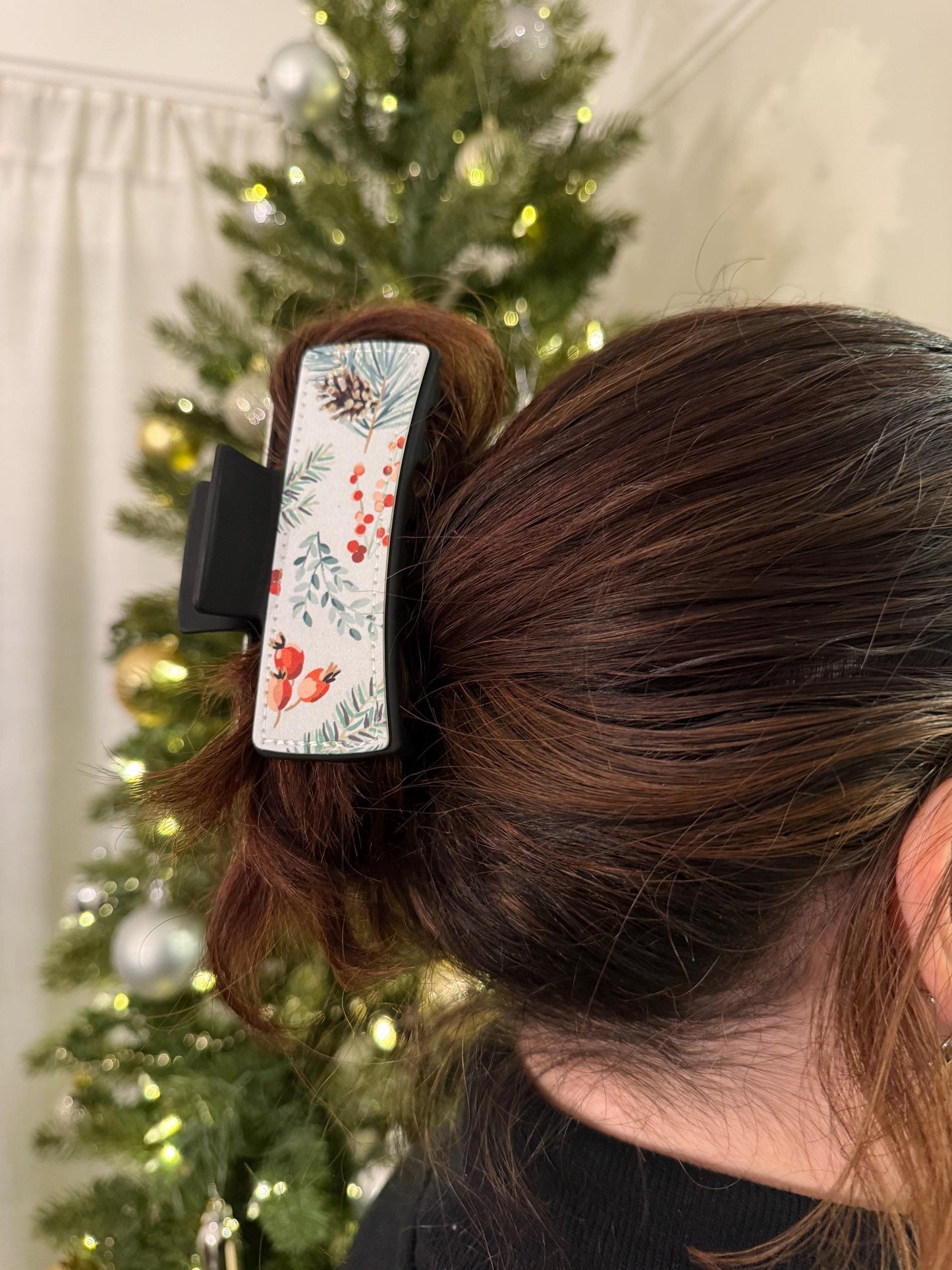 Acrylic Claw Clip, Photo Hair Clip, Goth or Spooky Design Option