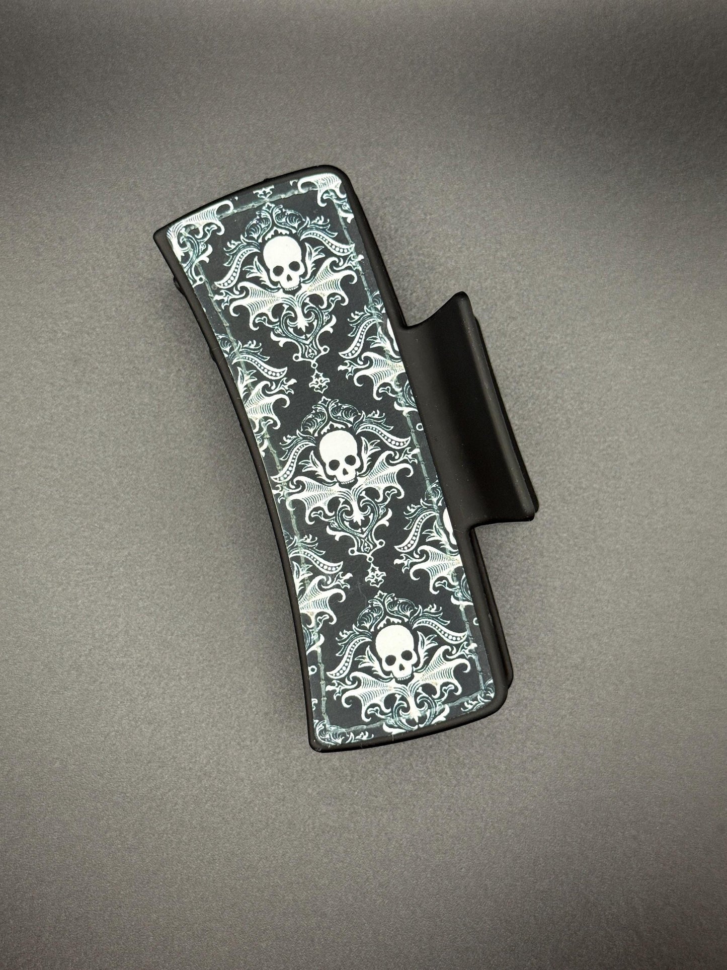 Acrylic Claw Clip, Photo Hair Clip, Goth or Spooky Design Option