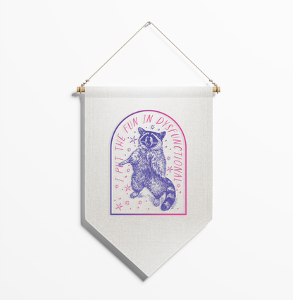 Funny Wall Banner, Alternative Room Decor, Dark Humor Decor, Goth Wall Hanging, Fabric Pennant, Cute Weird Wall Art