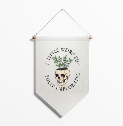 Funny Wall Banner, Alternative Room Decor, Dark Humor Decor, Goth Wall Hanging, Fabric Pennant, Cute Weird Wall Art