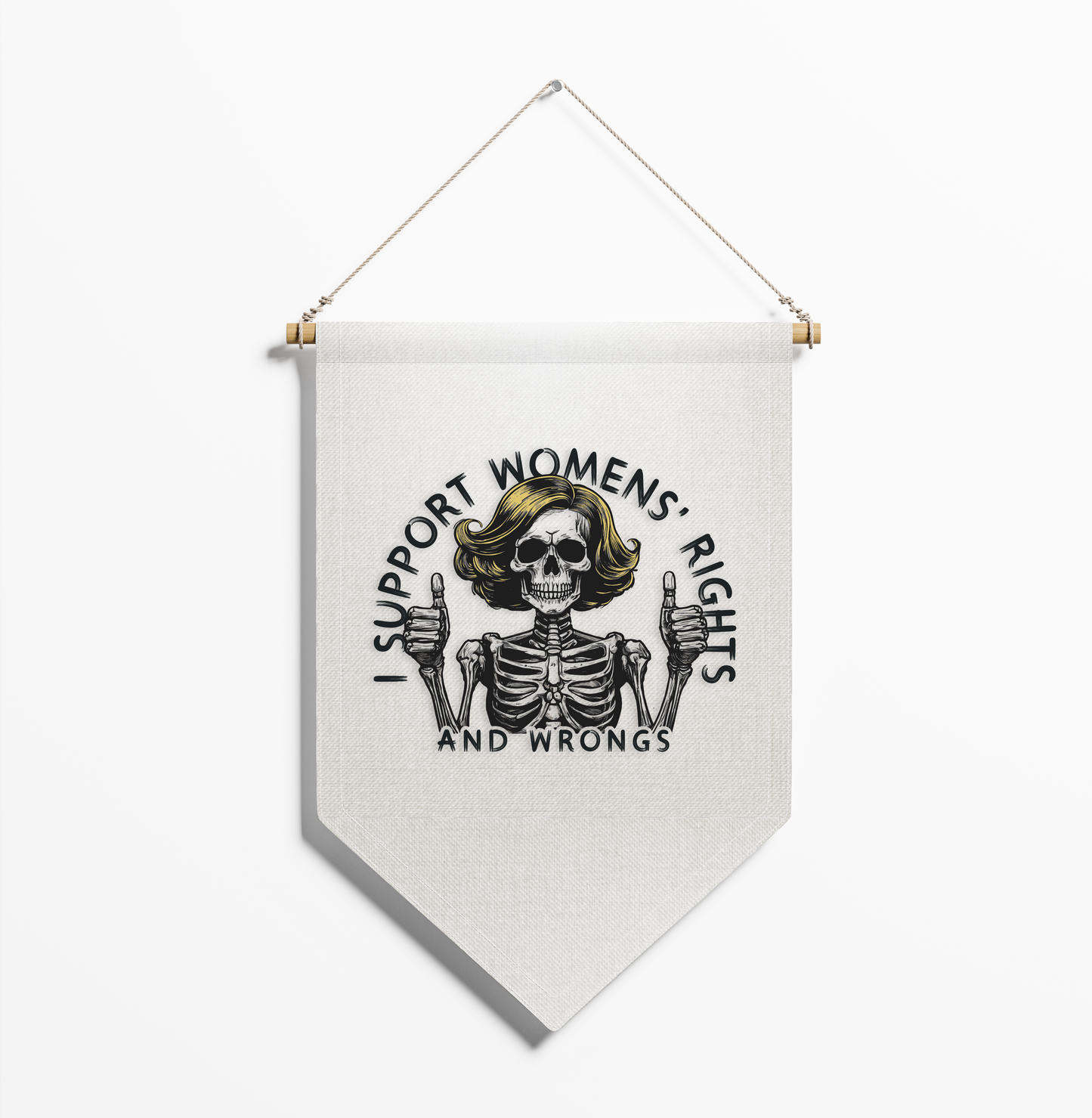 Funny Wall Banner, Alternative Room Decor, Dark Humor Decor, Goth Wall Hanging, Fabric Pennant, Cute Weird Wall Art