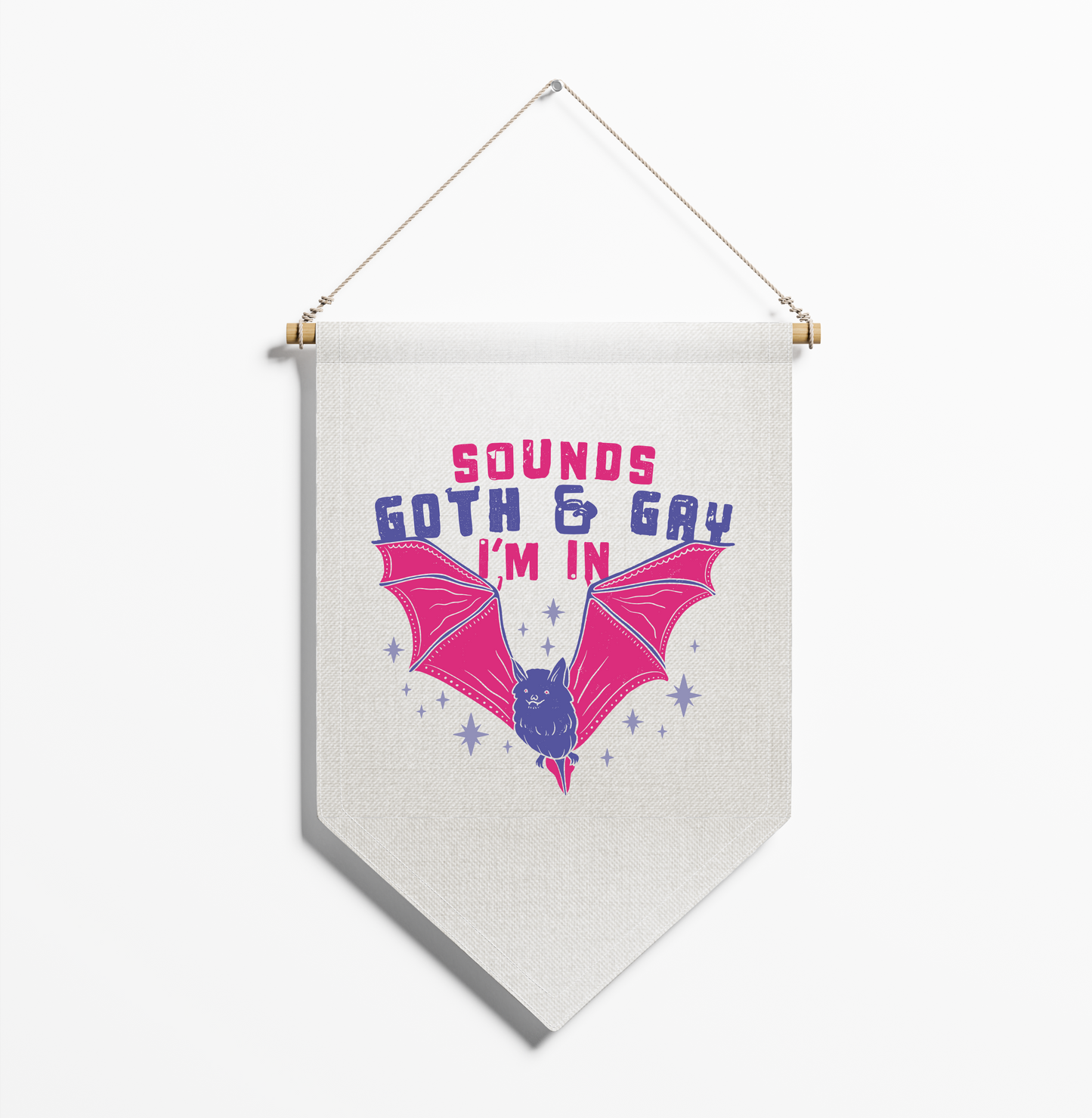 Pride Banner Collection | Queer Witch Society & Sounds Goth & Gay, I'm In | LGBTQIA+ Wall Hanging Decor