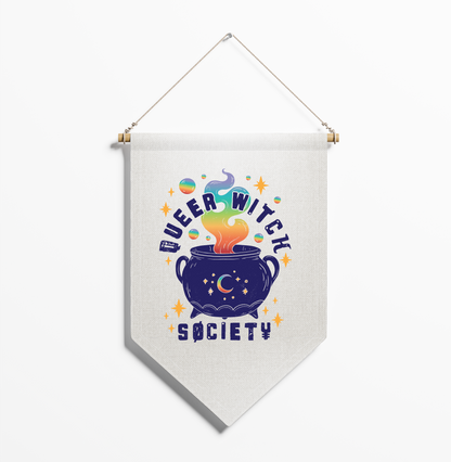 Pride Banner Collection | Queer Witch Society & Sounds Goth & Gay, I'm In | LGBTQIA+ Wall Hanging Decor