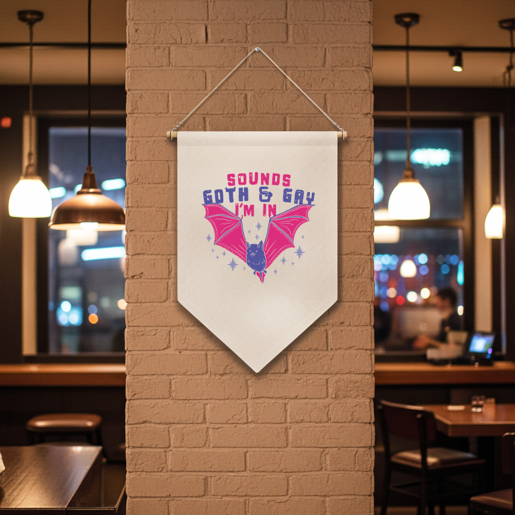 Pride Banner Collection | Queer Witch Society & Sounds Goth & Gay, I'm In | LGBTQIA+ Wall Hanging Decor