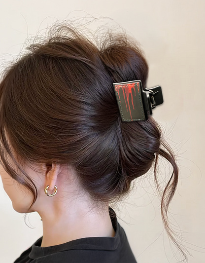 Blood Acrylic Claw Clip - Horror Goth Statement Hair Clip
