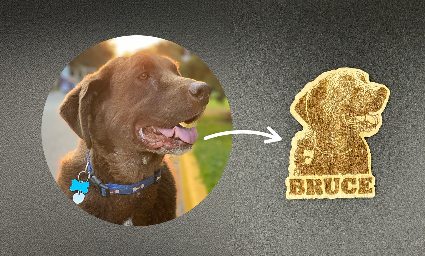 Custom Dog Pet Magnet – Personalized Pet Photo Magnet (2.5”)