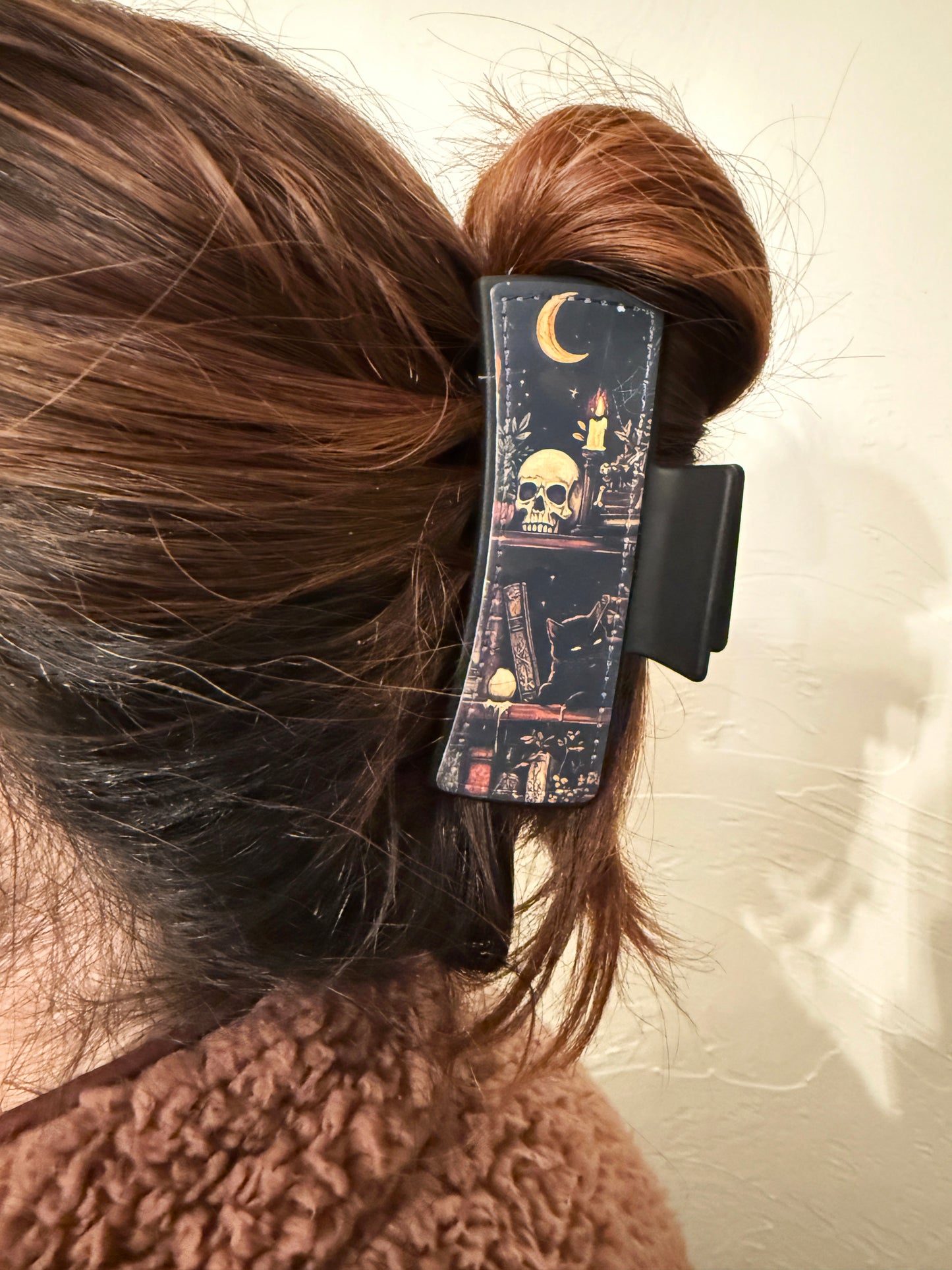 Acrylic Claw Clip, Photo Hair Clip, Goth or Spooky Design Option