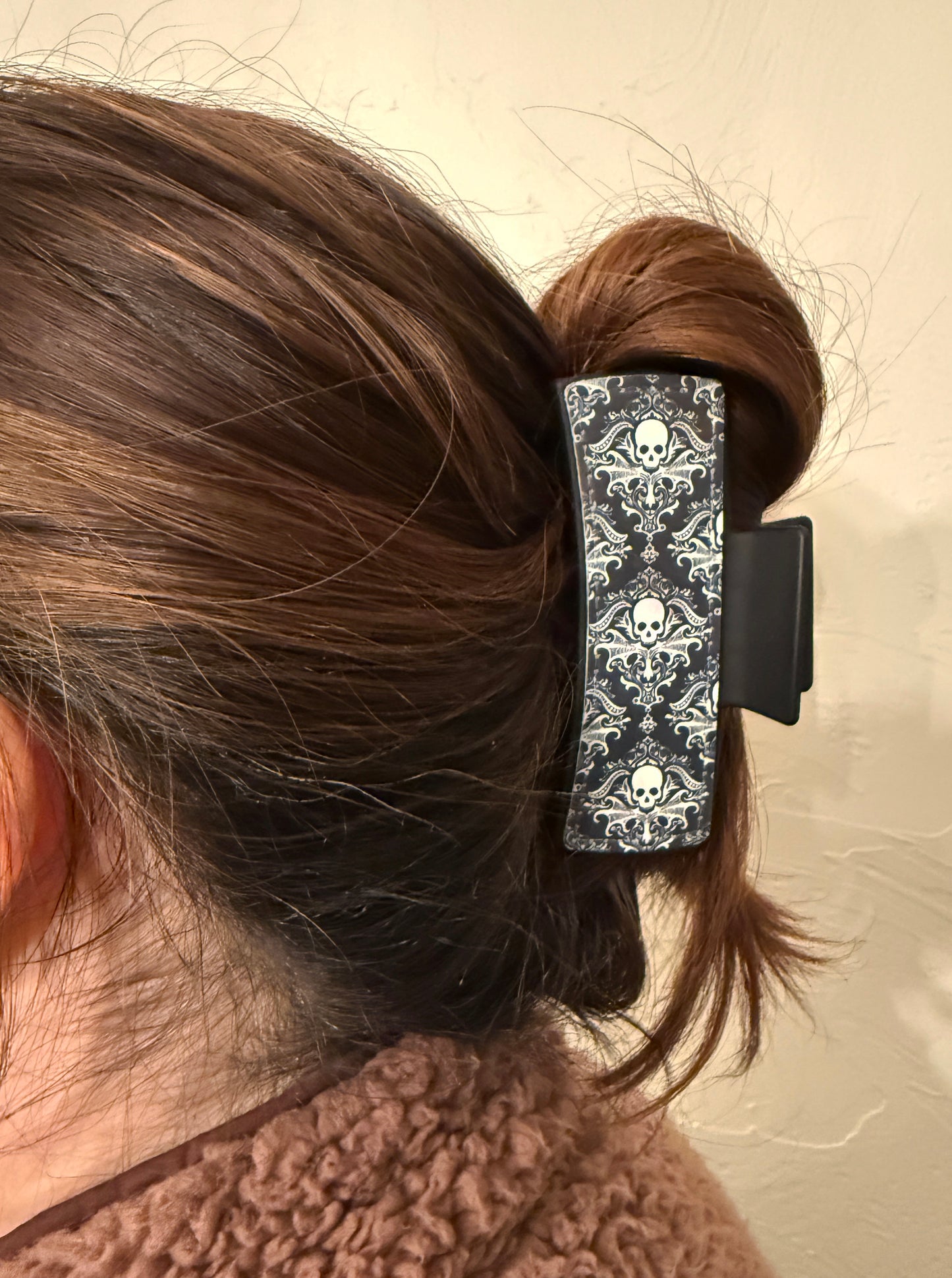 Acrylic Claw Clip, Photo Hair Clip, Goth or Spooky Design Option