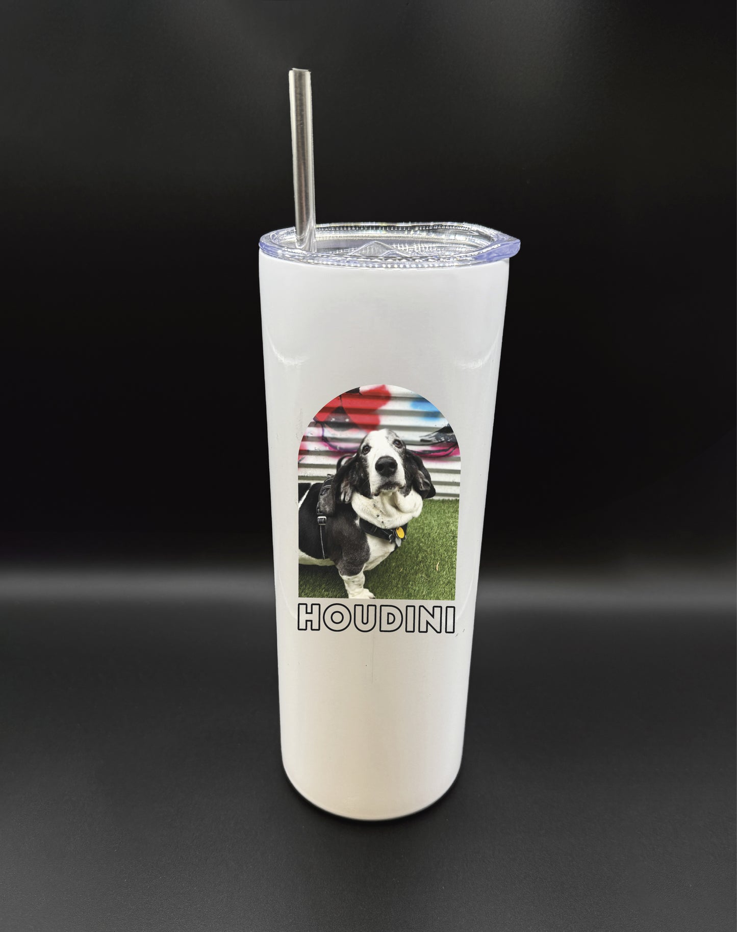 Custom Pet Photo Stainless Steel Tumbler, Personalized Pet Lover Travel Cup