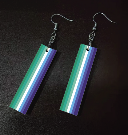 LGBTQIA+ Pride Flag Earrings – Rainbow, Lesbian, Gay Men, Transgender, Bisexual, Pansexual, Asexual Pride