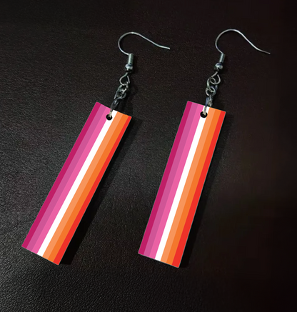 LGBTQIA+ Pride Flag Earrings – Rainbow, Lesbian, Gay Men, Transgender, Bisexual, Pansexual, Asexual Pride