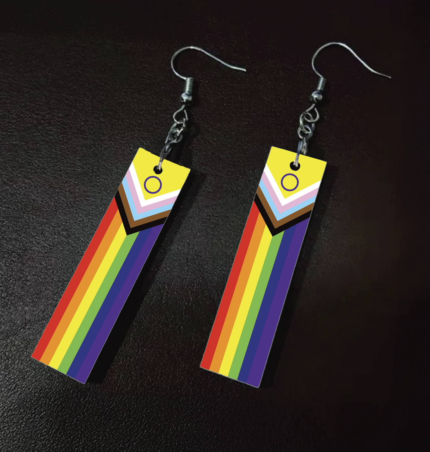 LGBTQIA+ Pride Flag Earrings – Rainbow, Lesbian, Gay Men, Transgender, Bisexual, Pansexual, Asexual Pride