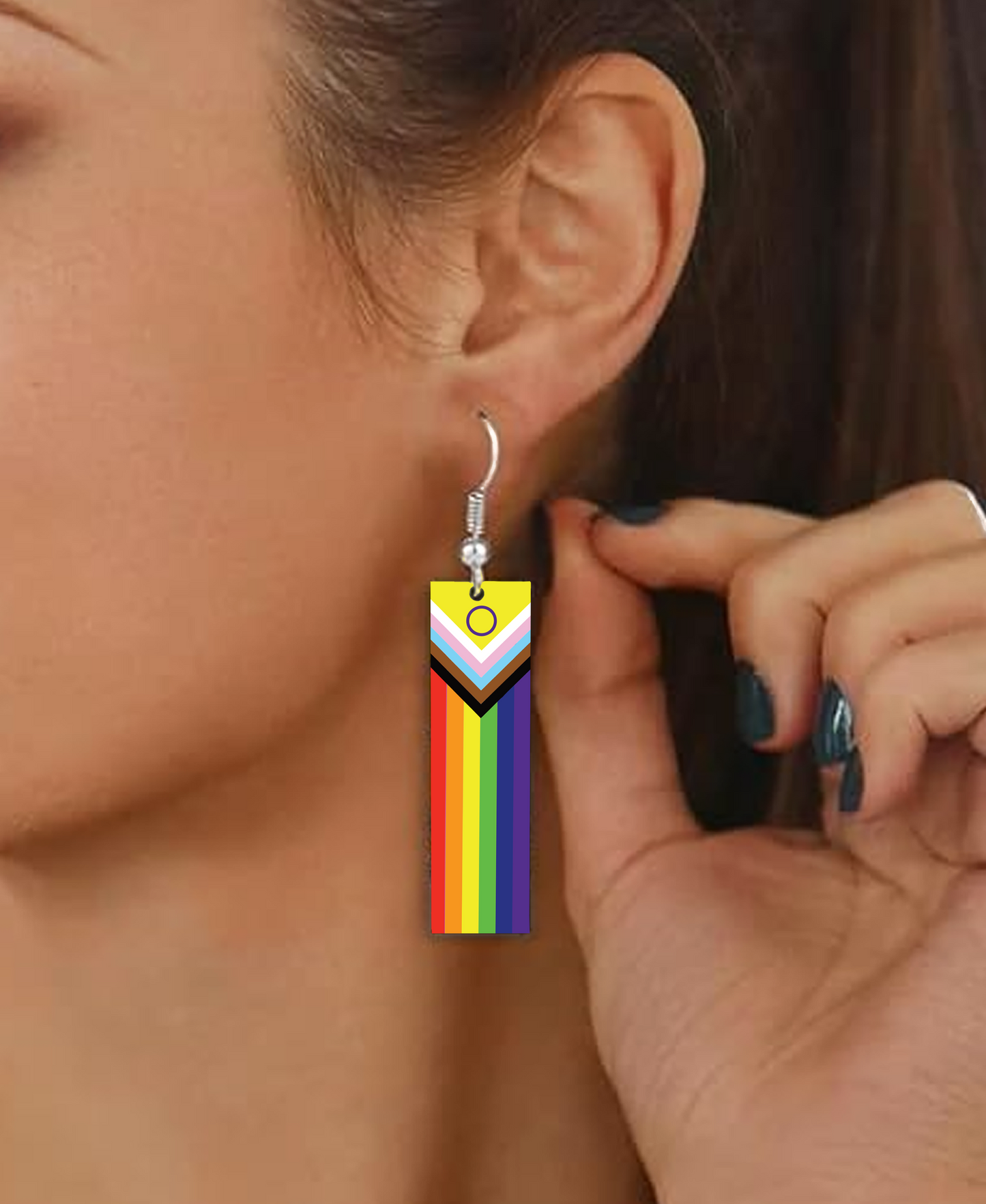LGBTQIA+ Pride Flag Earrings – Rainbow, Lesbian, Gay Men, Transgender, Bisexual, Pansexual, Asexual Pride