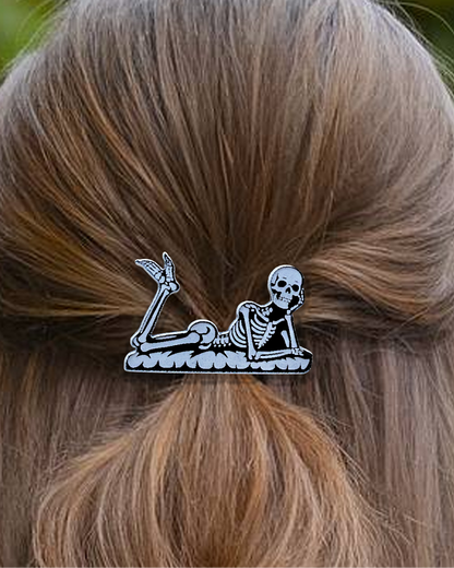 Skeleton Hair Clip | Goth Hair Accessory | Spooky Hair Barrette | Halloween Hair Clip | Alternative Style