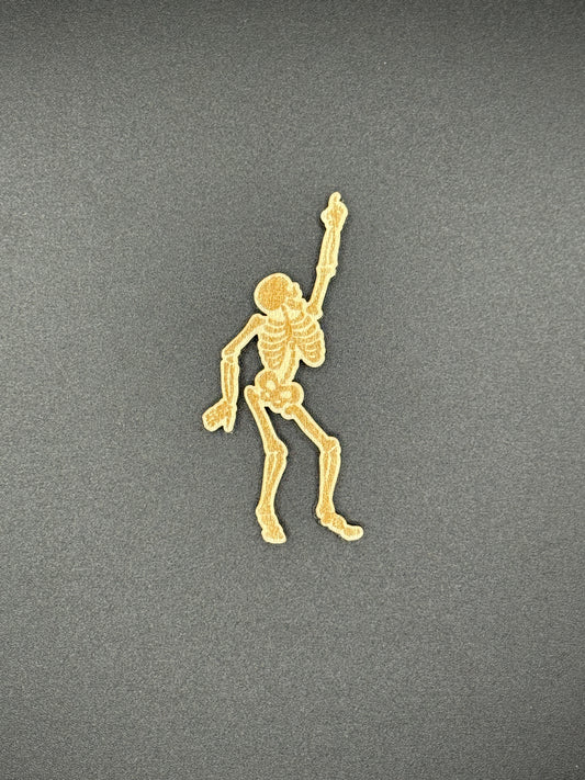 Dancing Skeleton Magnet Set | Laser Cut Wood, Spooky Gothic Decor