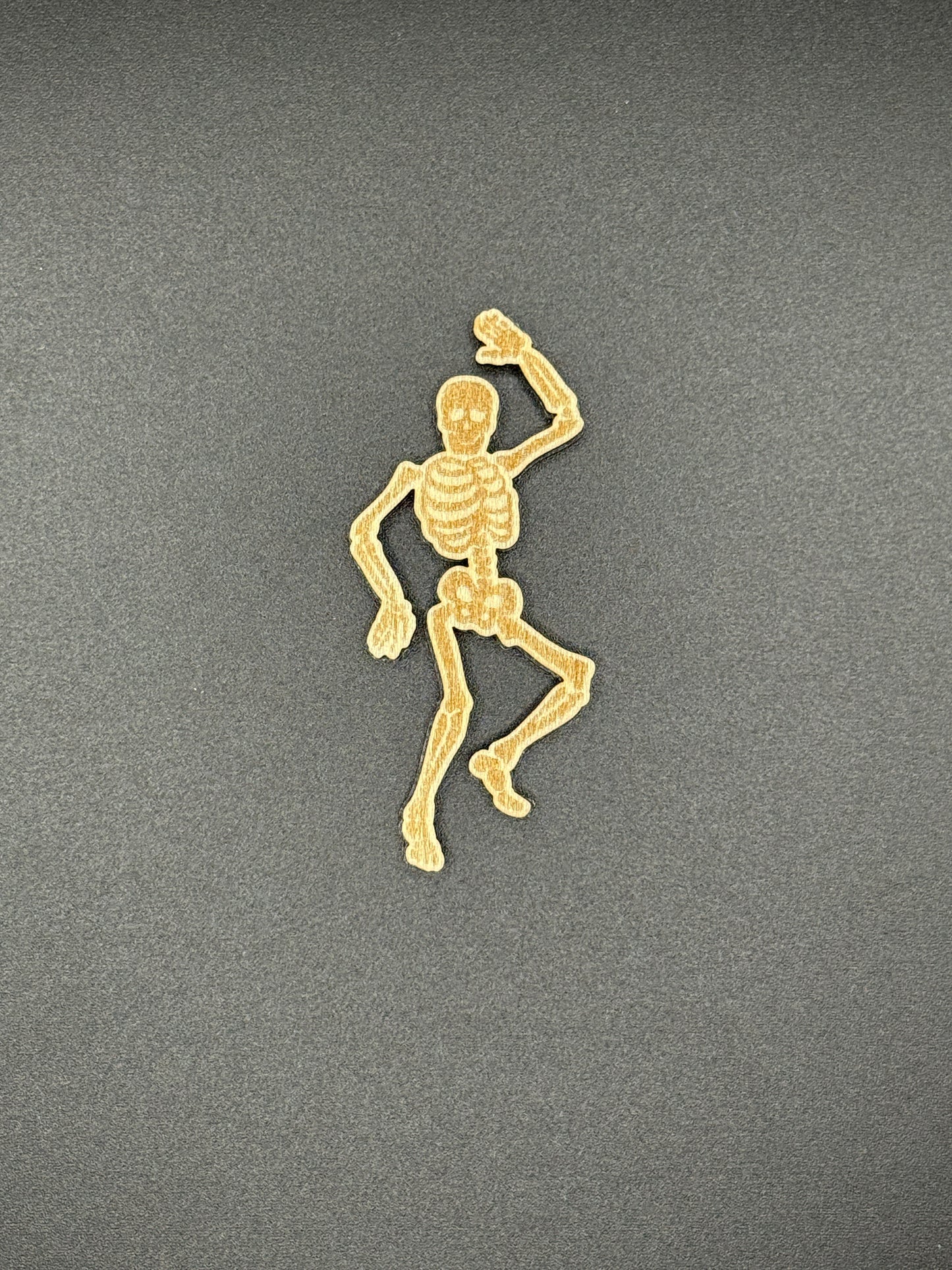 Dancing Skeleton Magnet Set | Laser Cut Wood, Spooky Gothic Decor