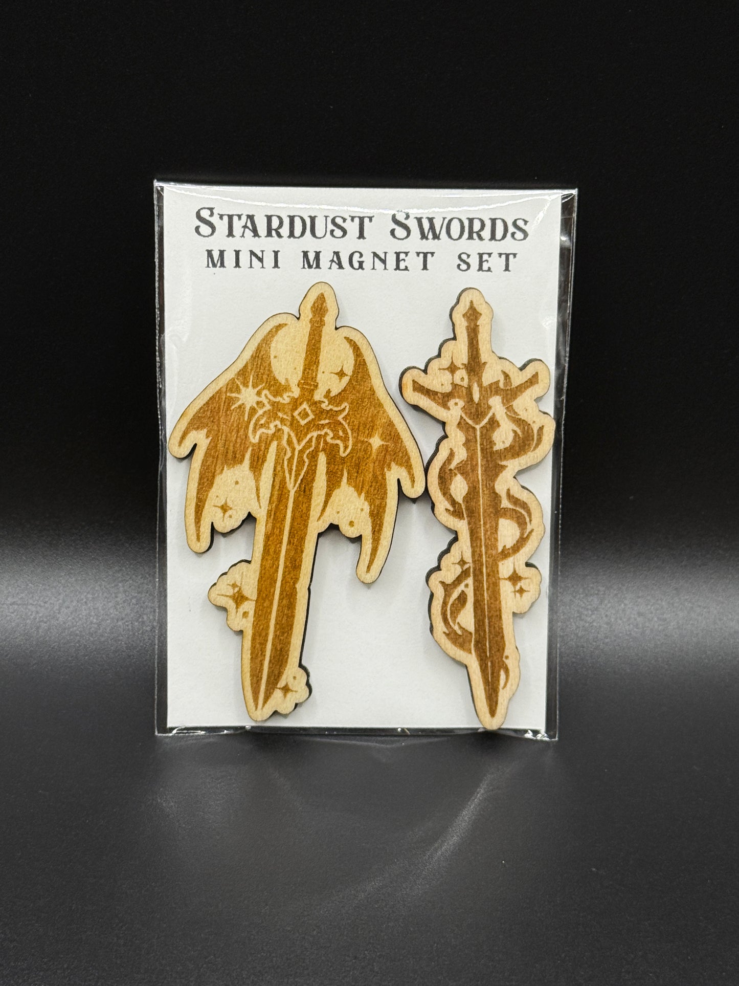 Stardust Swords Magnet Set | Laser Cut Wood, Gothic Home Decor