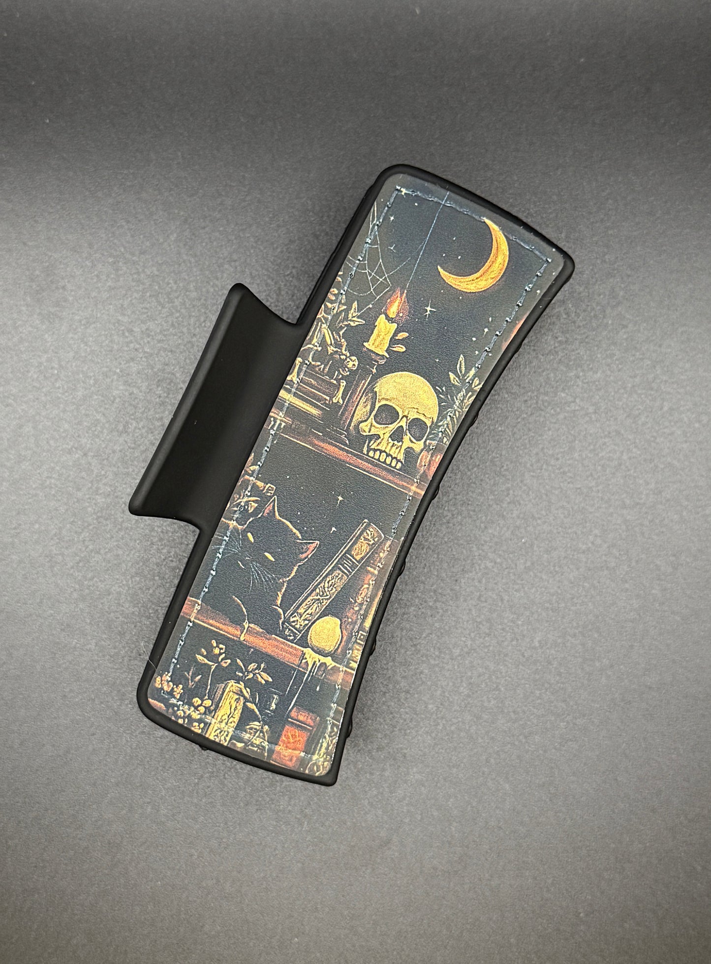 Acrylic Claw Clip, Photo Hair Clip, Goth or Spooky Design Option