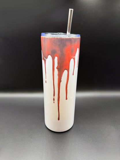 Dark Humor 20oz Stainless Steel Tumbler – Sarcastic Goth Skeleton & Spooky Designs