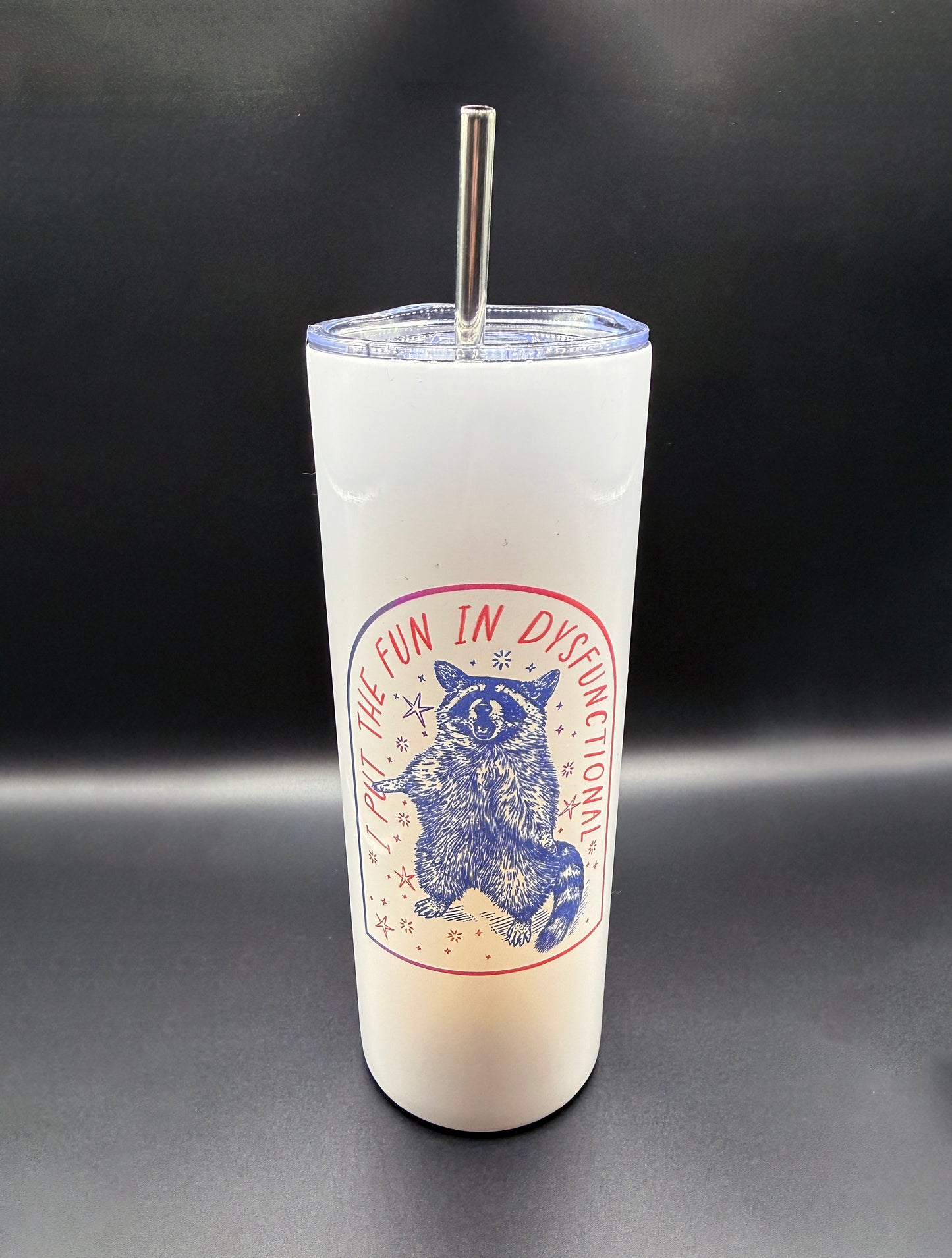 Dark Humor 20oz Stainless Steel Tumbler – Sarcastic Goth Skeleton & Spooky Designs