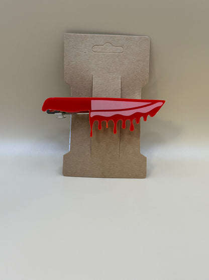 Bloody Knife Hair Clip | Horror Hair Accessory | Spooky Goth Barrette | Halloween Hair Clip