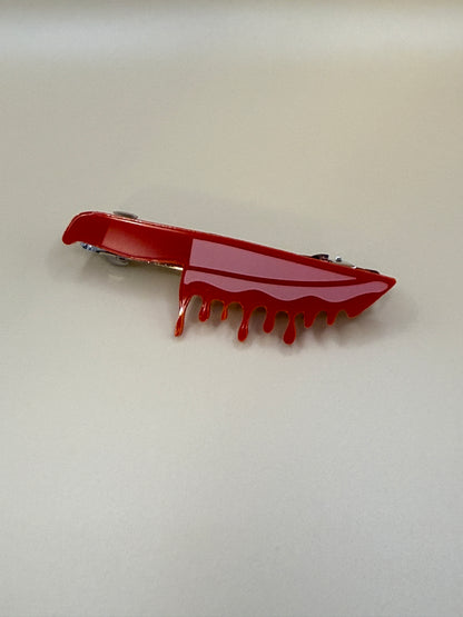 Bloody Knife Hair Clip | Horror Hair Accessory | Spooky Goth Barrette | Halloween Hair Clip