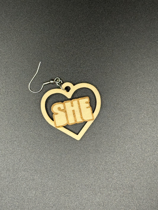 Mix & Match Pronoun Earrings (She/They/He/Them)