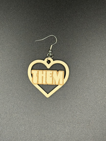 Mix & Match Pronoun Earrings (She/They/He/Them)