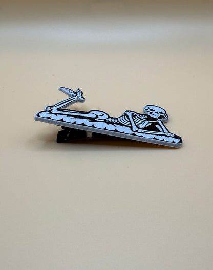 Skeleton Hair Clip | Goth Hair Accessory | Spooky Hair Barrette | Halloween Hair Clip | Alternative Style
