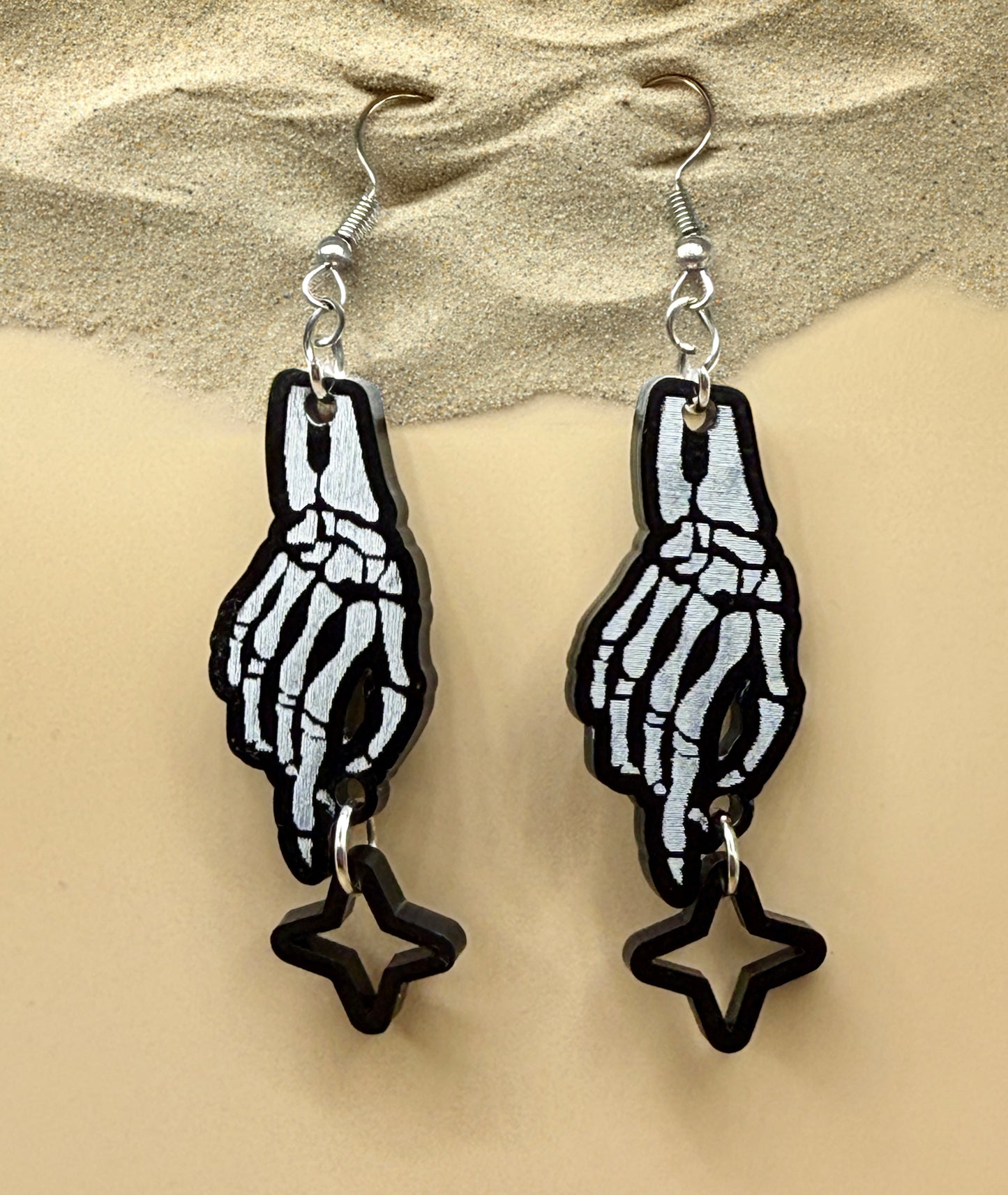 Skeleton Star Drop Earrings| Whimsical Alternative Jewelry