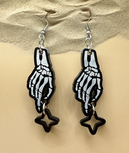 Skeleton Star Drop Earrings| Whimsical Alternative Jewelry