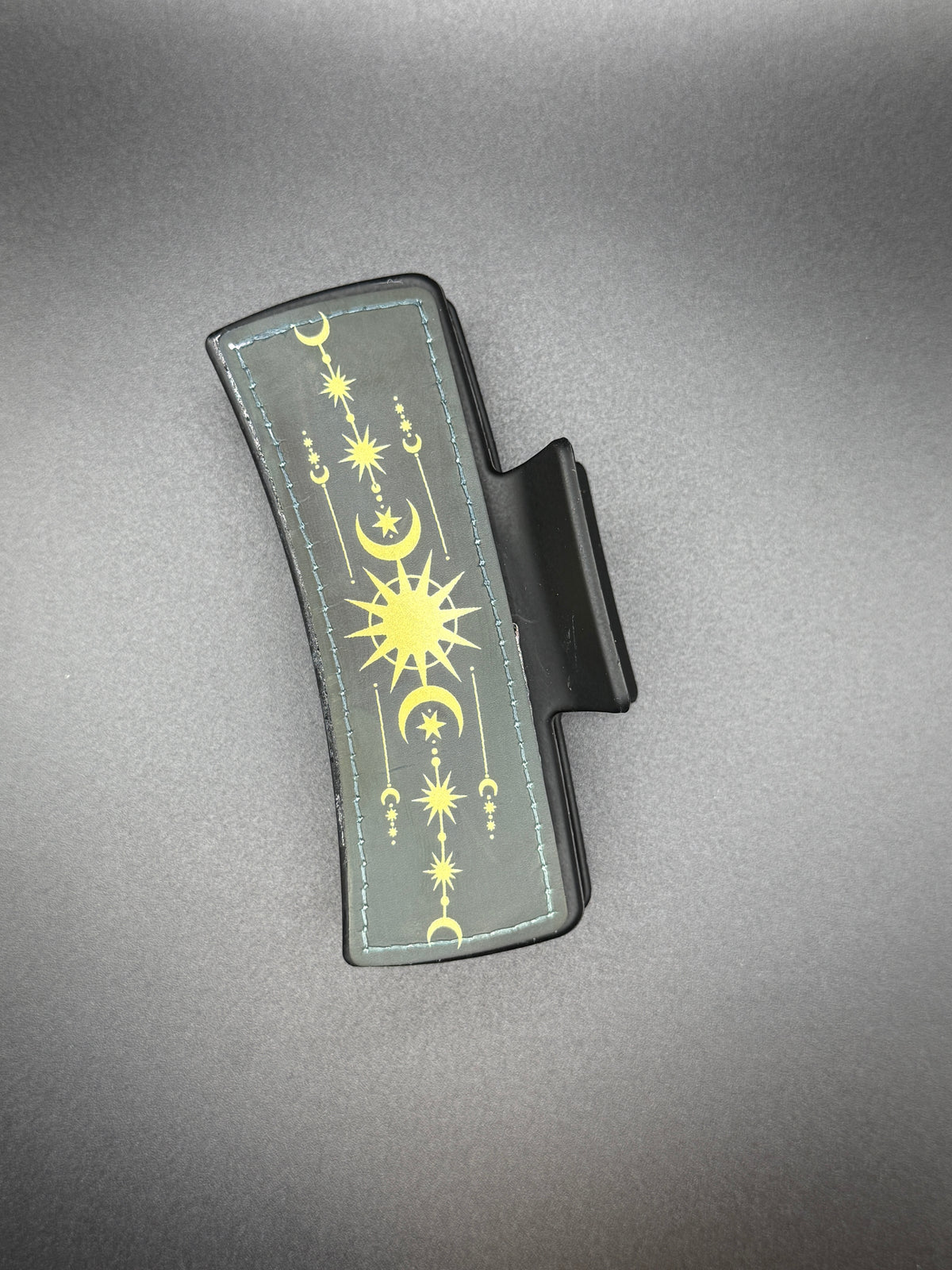 Moon and Stars Acrylic Claw Clip - Celestial Goth Statement Hair Clip