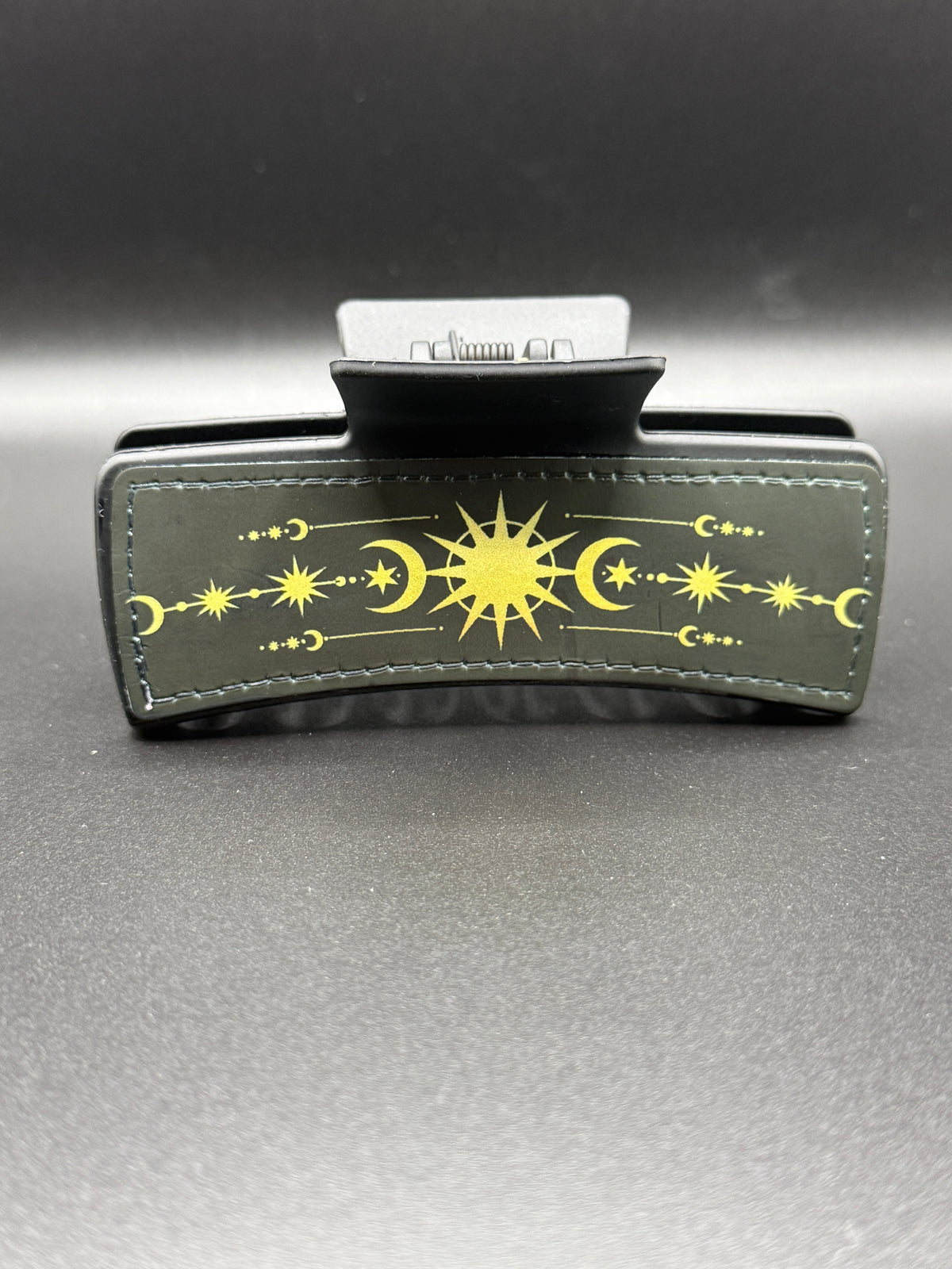 Moon and Stars Acrylic Claw Clip - Celestial Goth Statement Hair Clip