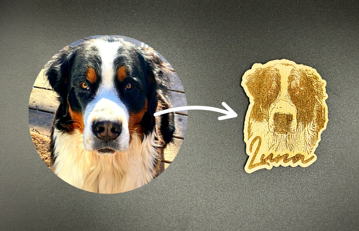 Custom Dog Pet Magnet – Personalized Pet Photo Magnet (2.5”)