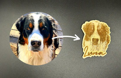 Custom Dog Pet Magnet – Personalized Pet Photo Magnet (2.5”)